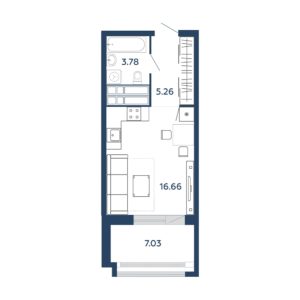 Студия 31.15 м²